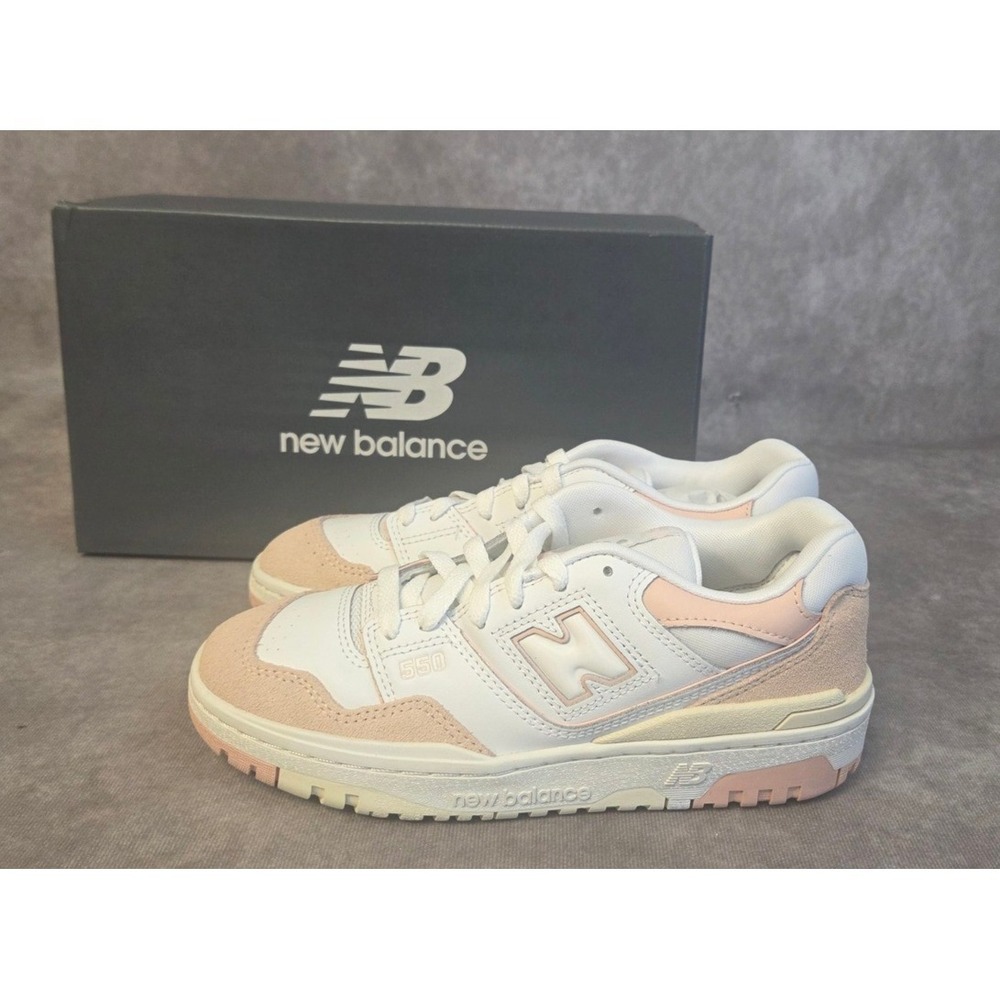 New Balance 550 Kids White Pink Casual Sneakers Shoes Size 6 Youth GSB550CD